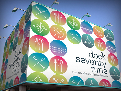 Dock79 Concept #2 billboard branding campaign icon logo design typography