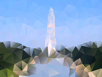 DC Low-poly dc low poly polygon vector washington