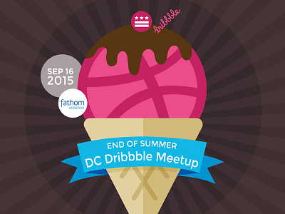 DC Dribbble meetup dc design dribbble meetup dribbblescooop end of summer ice cream illustration meetup washington