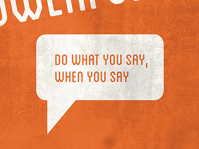 Do What You Say blanch losttype orange typography