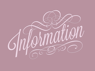Information information lavandria lost type mauve pink typography
