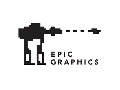 Epic Graphics black games logo minimalist monotone star wars