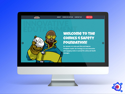 Website Development for Comics 4 Safety brand branding design graphic design illustration photoshop