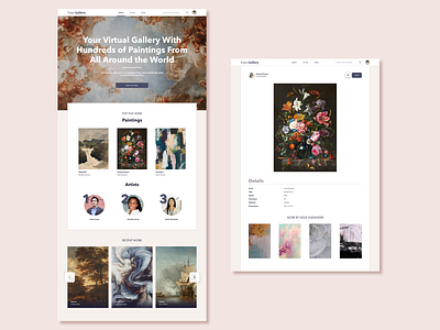 Virtual Art Gallery - Website Concept