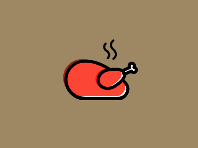 Steaming Hot Turkey icon illustration thanksgiving turkey