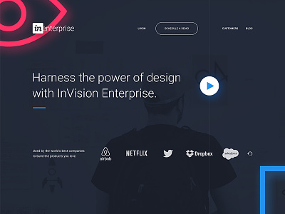 Enterprise brand concept dark enterprise icons neon pink products prototype team ux web