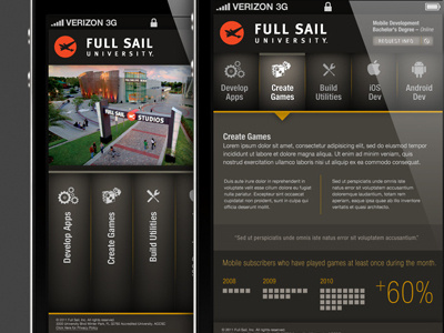 Full Sail University - Mobile Development Bachelor's Degree education mobile ui website