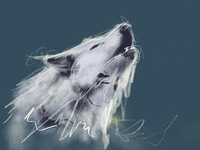Wolf artworking design digital sketch wip wof