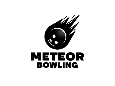 Meteor Bowling Logo Design bowling brand mark branding branding designer clean logo creative logo design dual meaning graphic design logo logo design logo mark meteor modern logo simple logo