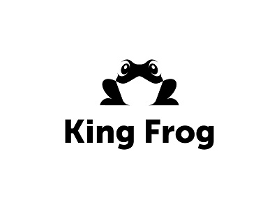 King Frog Logo Design brand mark branding branding designer clean logo creative logo design dual meaning frog graphic design king logo logo design logo mark modern logo simple logo