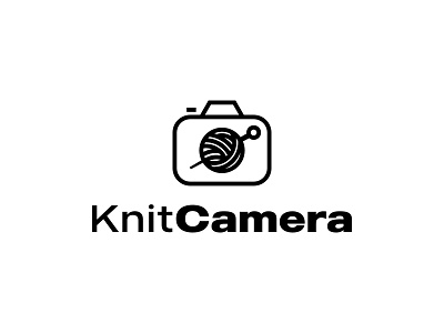 Knit Camera Logo Design brand mark branding branding designer camera clean logo creative logo design dual meaning graphic design knit logo logo design logo mark modern logo simple logo