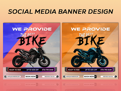Social media banner branding graphic design