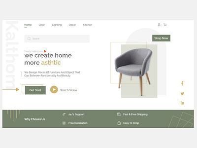 furniture web app branding chair design furniture icon illustration logo typography ui ux vector web