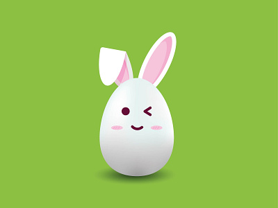 Easter egg with ears, bunny design illustration vector заяц кролик пасха пасхальный кролик