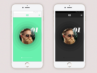 Interview app design concept. app color concept design interaction navigation swipe ui ux