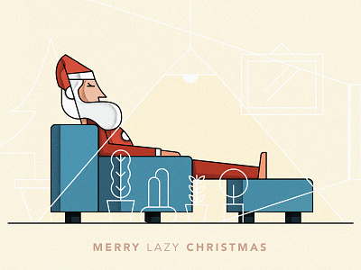 Merry Lazy Christmas 2017 christmas claus illustration illustrator lazy merry photoshop relax santa wish xmas