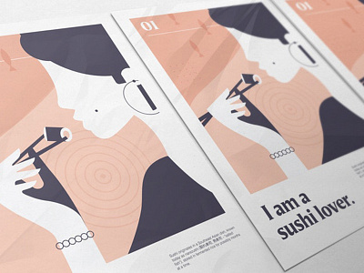 Kickstarter Campaign - The Sushi Poster campaign crowfunding fedrigoni funding illustration illustrator kickstarter lover paper poster print sushi