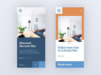 Mobile ui for a guest house website. app art board design interaction mobile sketch ui ux web