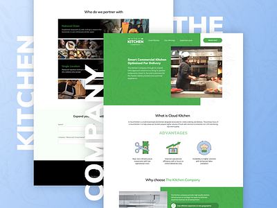 The Kitchen Company - Website branding cloud kitchen dashboard designs landing page mockups product design ui design user interface ux ux design web design website website concept