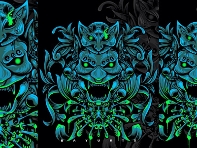 Japanese oni mask apparel design artwork culture dark art digital drawing graphic design illustration japanese mask samurai oni mask
