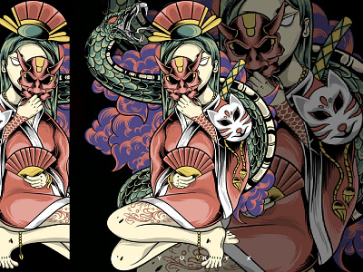 two-faced geisha