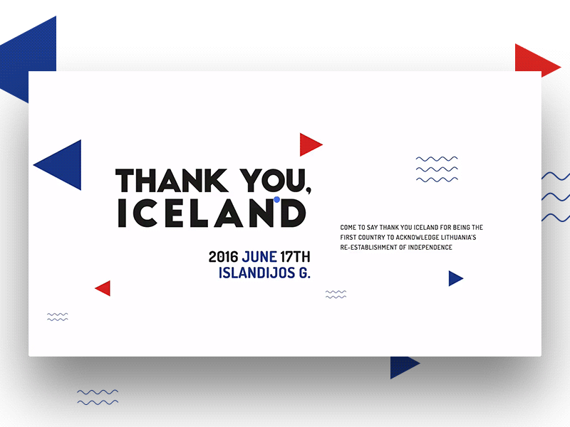 Thank you, Iceland | Mouse movement parallax animation clean event geometrical iceland movement parallax website white