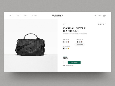 Handbags Configurator Theme Product Details Page