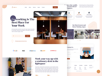 Co-Working Website Home Page