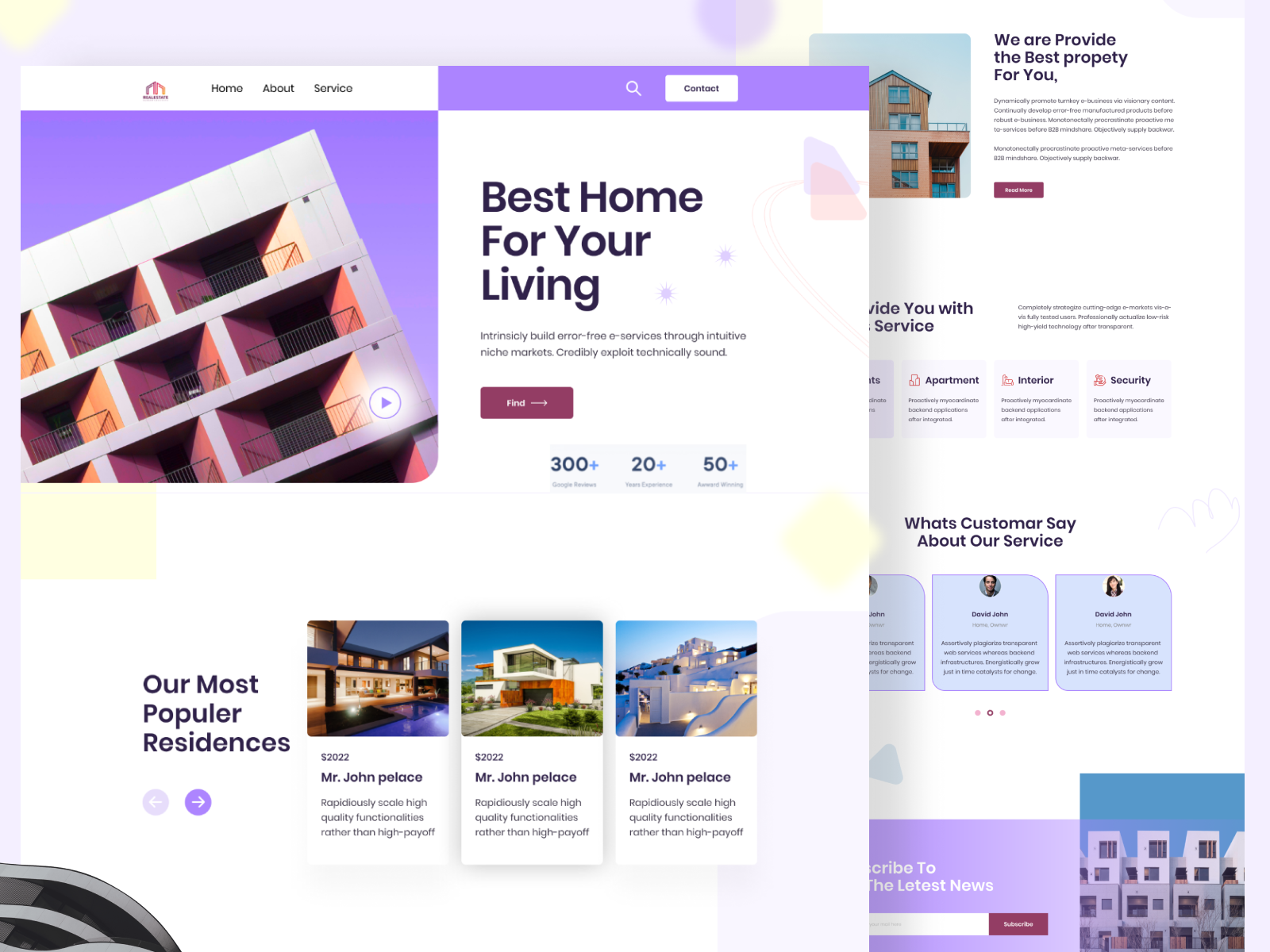 Real Estate Landing Page Design by Akash Mahmud on Dribbble