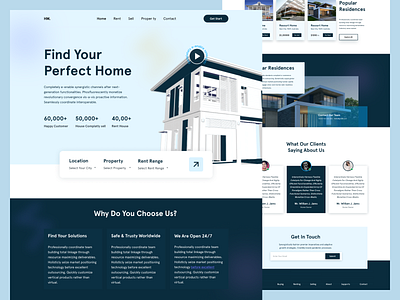 Real Estate Landing : Website Design : landing page : Home page