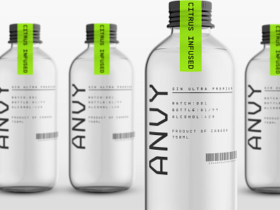 ANVY GIN. Packaging Design brand identity branding gin graphic design label design logo logo design minimalist logo packaging