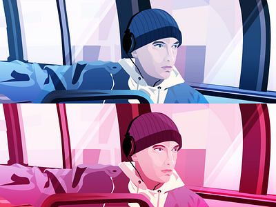 Eminem design hiphop illustration rap retro retrowave