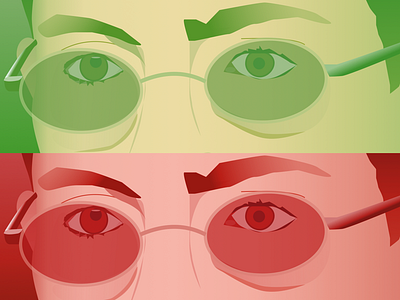 Glasses Illustration glasses green illustration overlay realism red