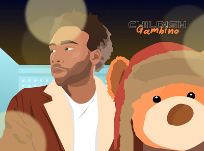 Childish Gambino 3005 bear hiphop illustration rapper