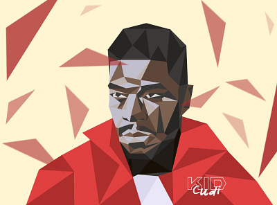 Kid Cudi hiphop illustration kid cudi rappers triangles