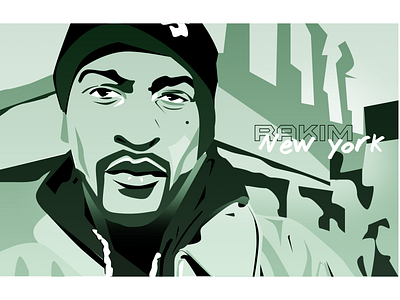Rakim hiphop illustration newyork rap