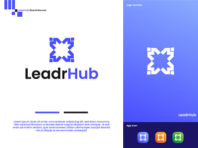 Logo Design for Leadrhub animation app brand designer brand guidline brand identity branding design graphic design icon illustration logo modern logo ui vector visual