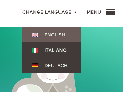 Language Switcher change deutsch dropdown english illustration italiano language menu russian doll ui