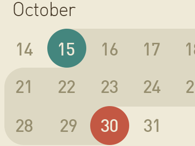 Touch friendly calendar date selector