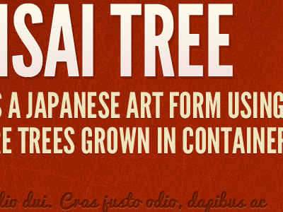 Japanese Tree gothic legacy pacifico red typography