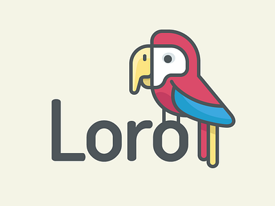 Loro Logo illustration logo loro parrot spanish