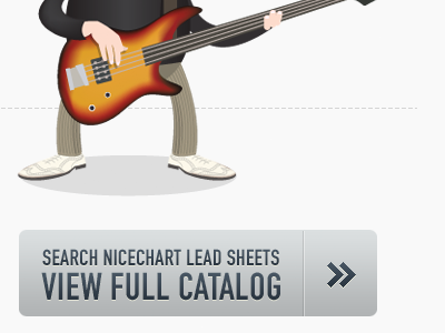 Bassist and Call to Action button bass button character cta funky guitar illustration vector
