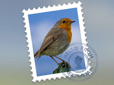 Mail App OS X Icon - Alternative Great Britain version app britain great icon mail robin stamp uk