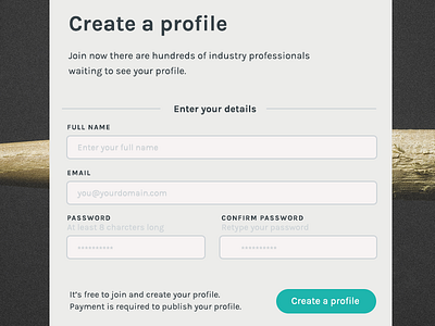 Create a profile