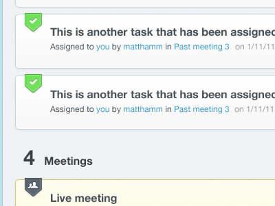 Tasks and meetings app icons meetings tasks ui