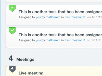 Tasks and meetings