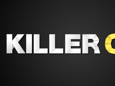 Killer origami logo origami paper typography