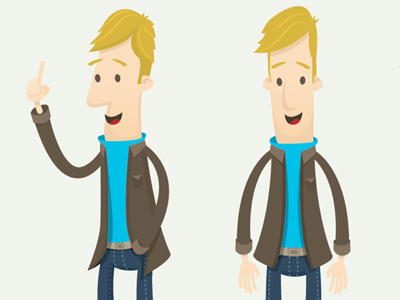 Character Three-Quarter Profile and Front view character drawing illustration vector