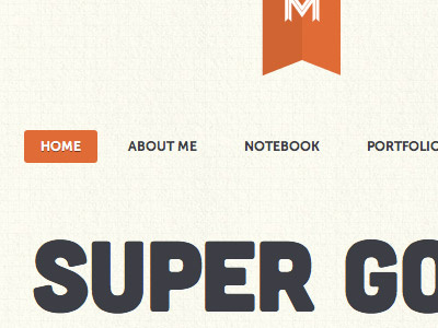 Personal website re-design navigation typography