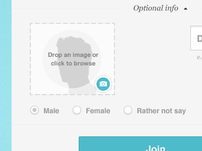 Choose an avatar avatar browse drag drop form ui
